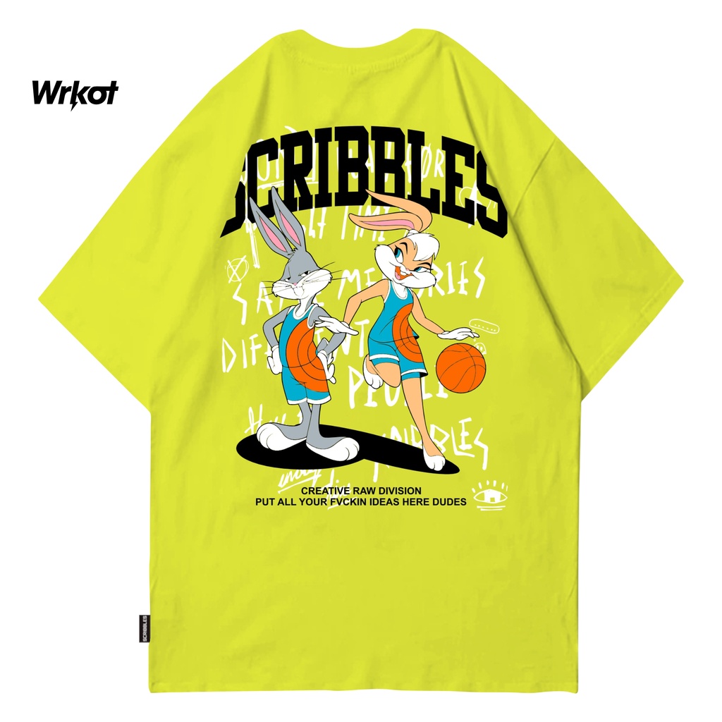 Workout Stretwear x Scribbles Kaos Oversize Original Workout Basic Jams