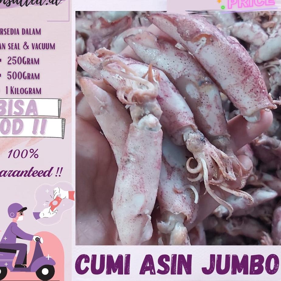 

➴ PROMO CUMI BABBY / CUMI JUMBO KERING 500GR / IKAN ASIN MURAH ✮