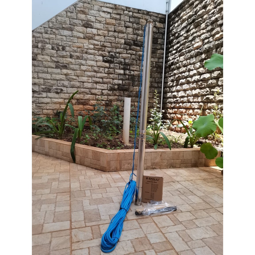 Pompa Satelit 2inch PROMO Submersible Pump stainless + Kabel Biru 25m Pompa air Bergaransi