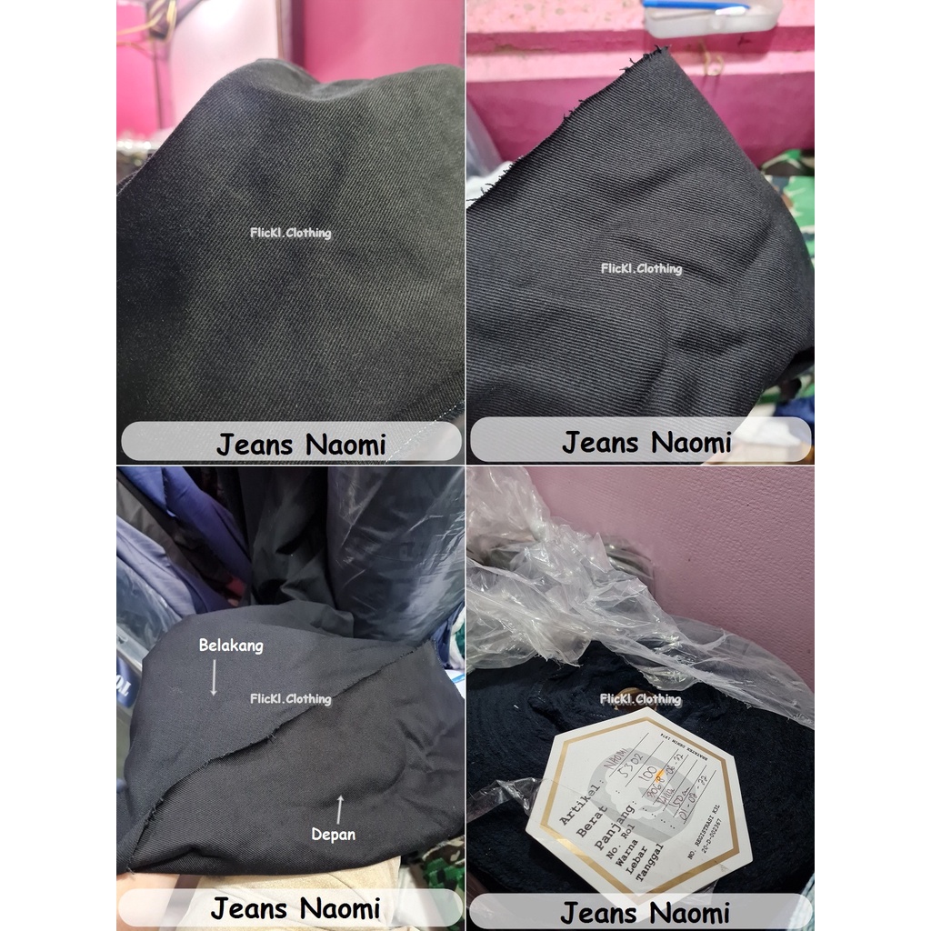 Bahan Kain Jeans Stretch Denim Melar Jeans Melar Raw Mentah Stretch Melar