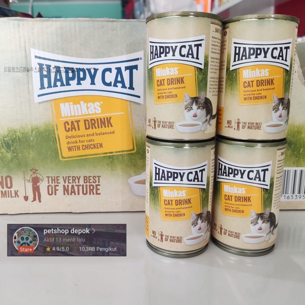 Happy Cat kaleng Happy Cat Minkas Drink 135ml/makanan basah merk Happy Cat