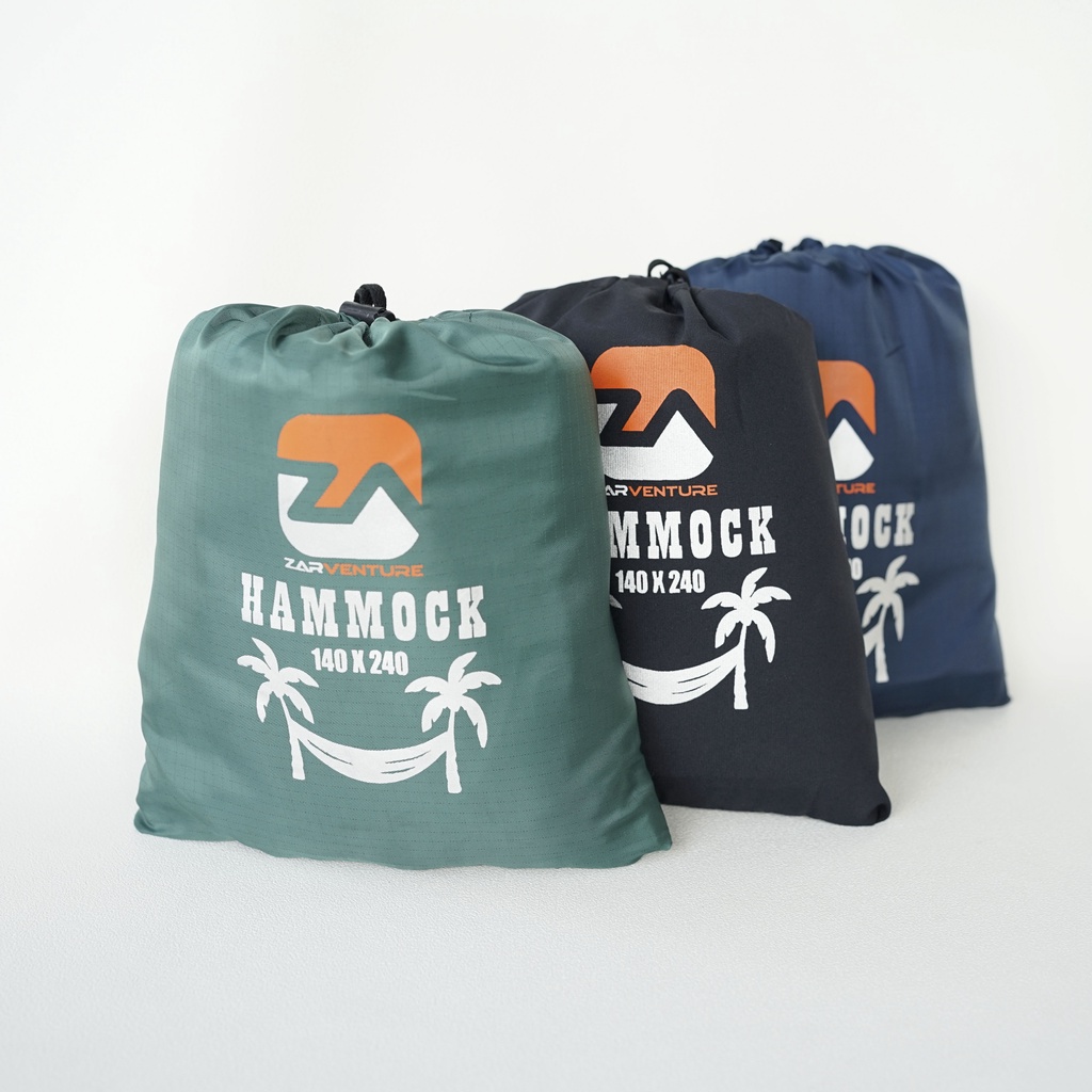 zarventure hammock za hamok premium bahan tebal dan kuat bergaransi tempat tidur gantung camping hiking