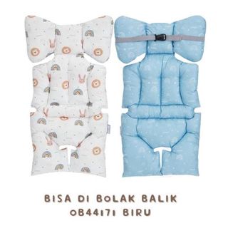 Omiland alas stroller + Bantal Dot Bahan Lembut Premium Motif - Alpaca Rainbow Sloth Series