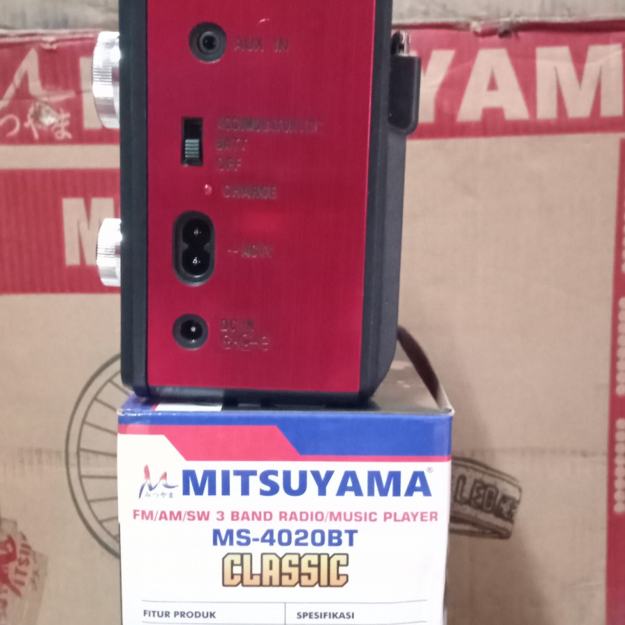 Speaker Bluetooth Radio FM USB senter Mitsuyama Ms- 4020BT Classic