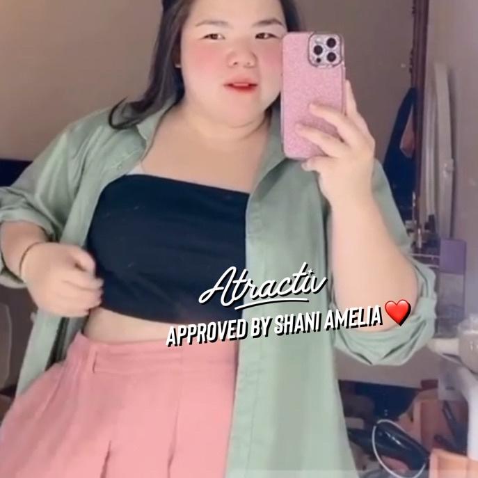 ♣ ATRACTIV Kemben Hitam Jumbo Kemben Kaos Jumbo Kemben Crop Big Size Shani Amelia ♝