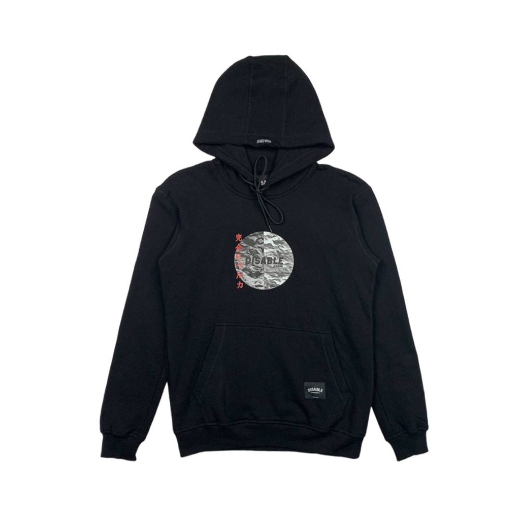 DISABLE Hoodie Jacket | Black Hitam  - MJD 414