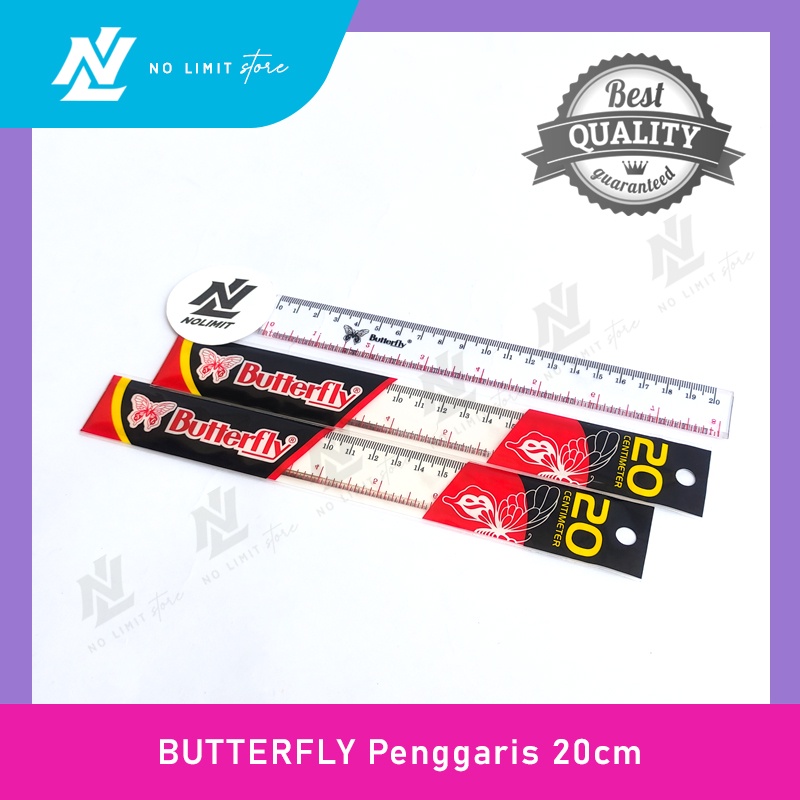 

Penggaris Butterfly 20cm - Ruler / Penggaris Mika