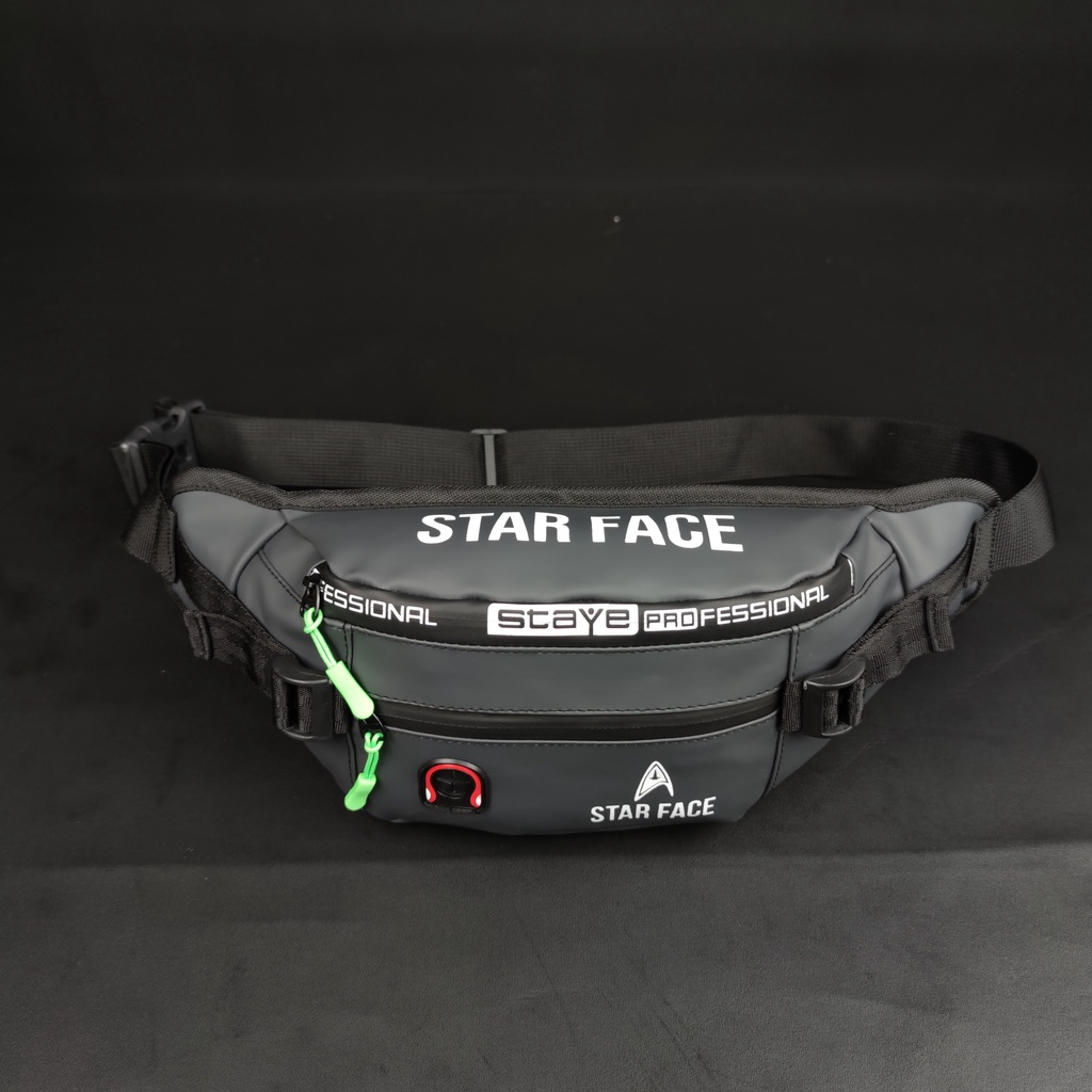 STARFACE - Waistbag Waterproof Bahan Ballon Tebal Anti Air Tas Pinggang Tas Selempang Bahu