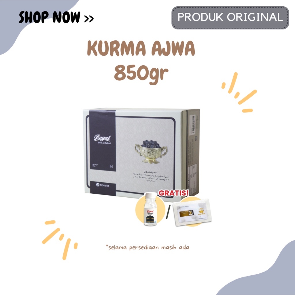 

Kurma Royal Dates Ajwa Al-Madinah 850gr PREMIUM Quality Super Bergaransi Asli