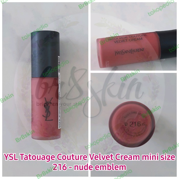 YSL TATOUAGE COUTURE VELVET CREAM 216 NUDE EMBLEM TRAVEL SIZE 3ML