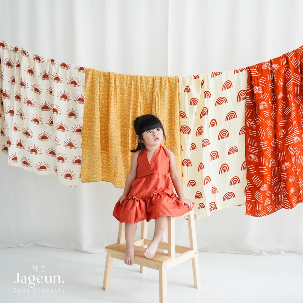 JAGEUN TEADUR Bamboo Baby Swaddle Blanket | Bedong Bayi Selimut Halus | Selendang Syal