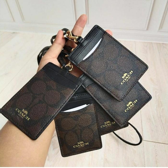 

Coach Lanyard Signature Black Brown - New With Tag