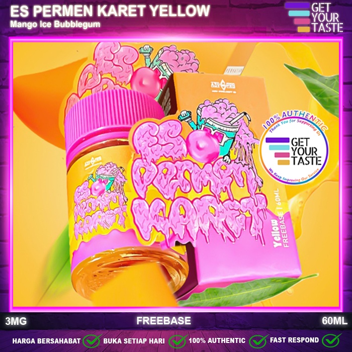 Liquid Es Permen Karet Yellow Mango 60ML by Asvproject