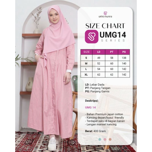 Gamis Katun Jepang Ukhti Munira UMG 14