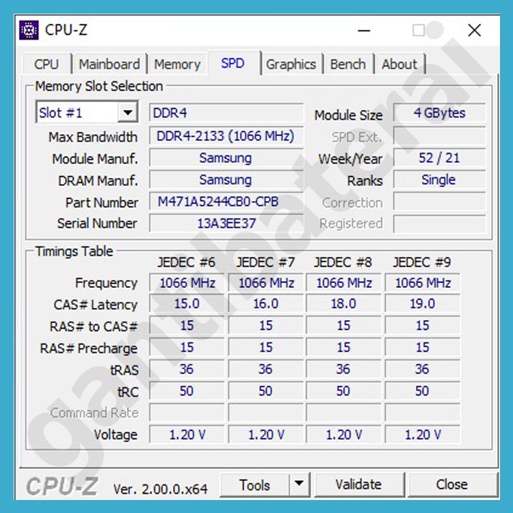 Ram Laptop ddr4 2133 4gb pc4-17000 Sodimm