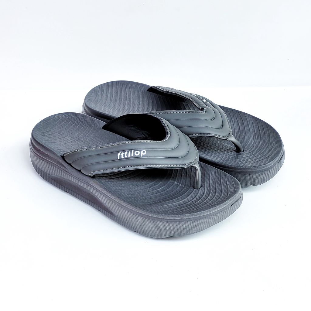 Fttilop Slippers Sandal 3cm Jepit Sendal Pria Wanita Murah Karet Empuk Platform - 9057