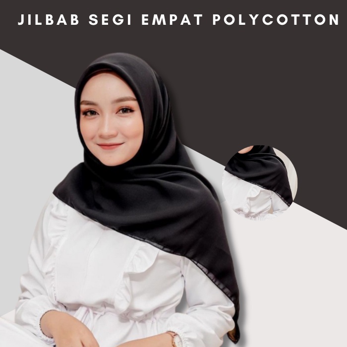 (BISA COD) BELLA SQUARE TERMURAH - Jilbab Segi Empat Polycotton - Hijab Segiempat Murah Medan