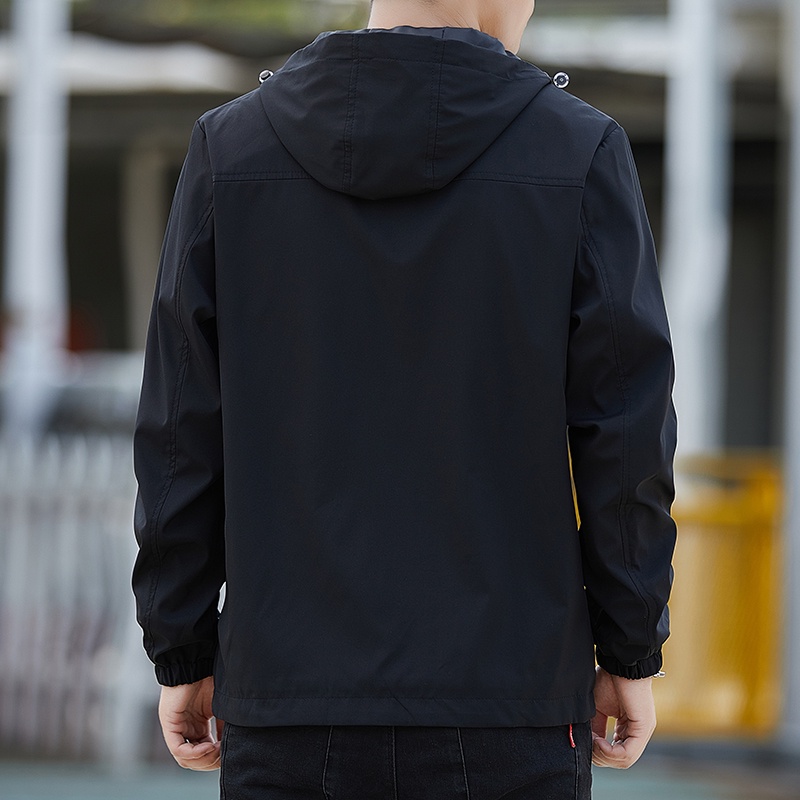 Jaket Pria Waterproof Anti Angin Jaket Hoodie Motor Casual Outdoor Jacket J9979