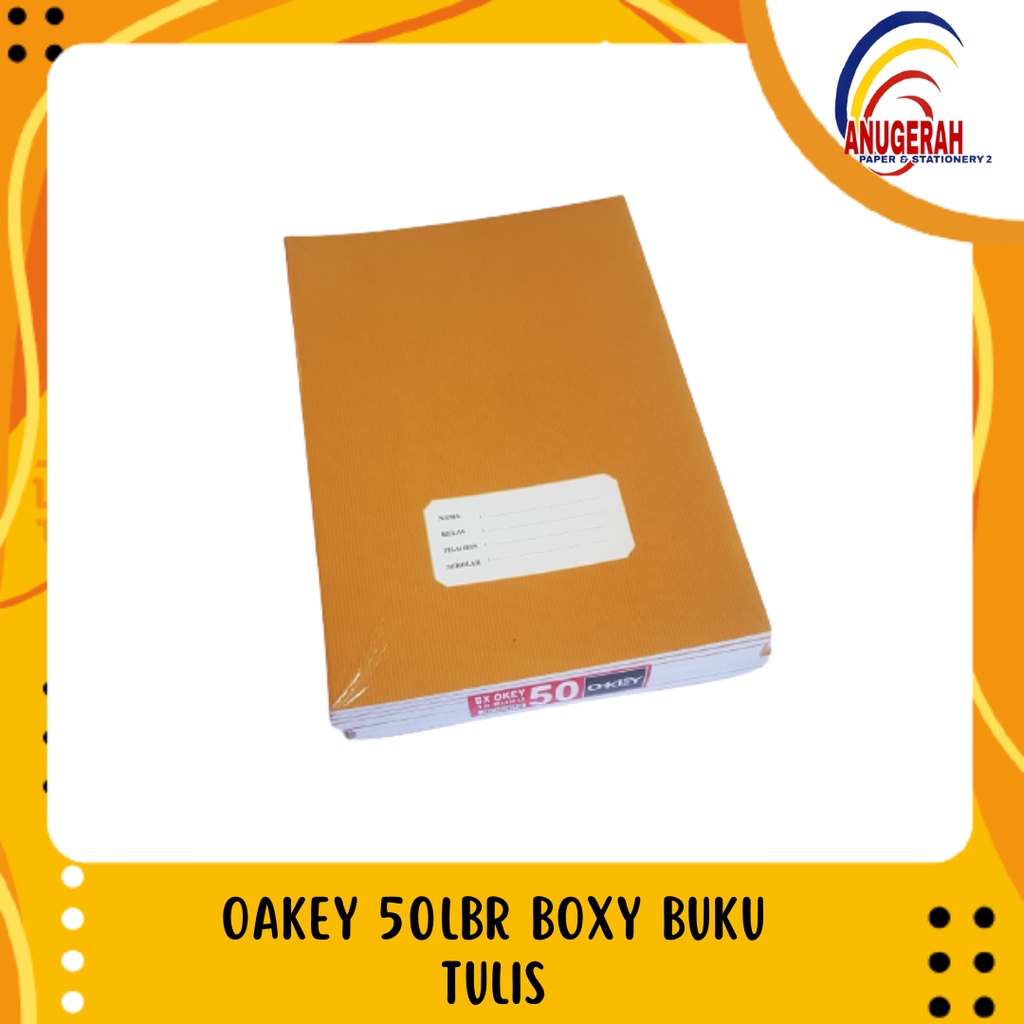 

OAKEY 624205 50LBR BOXY BUKU TULIS (PAK)