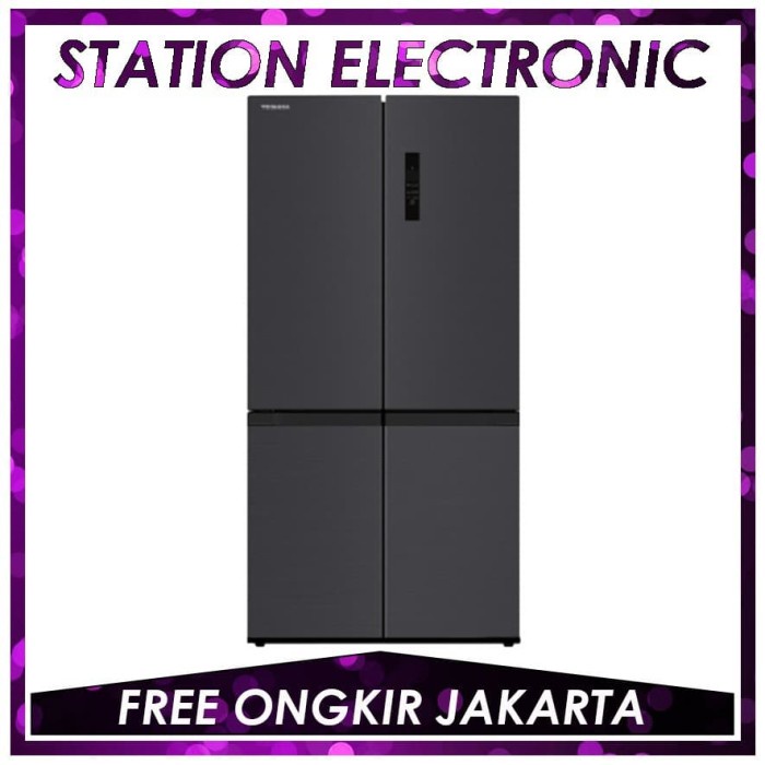 TOSHIBA GR-RF610WE-PMF KULKAS SIDEBYSIDE MULTIDOOR DUAL INVERTER 468 L