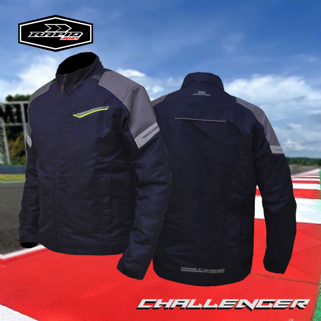 Jaket motor pria anti angin dan air RAPID CHALLENGER jacket reflektif berventilasi anti gerah