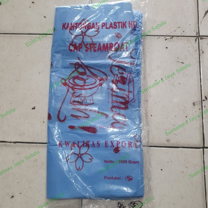Kualitas terbaik] KANTONG KRESEK PLASTIK ASOY JUMBO GAMBAR TEBAL PREMIUM STEAMBOAT