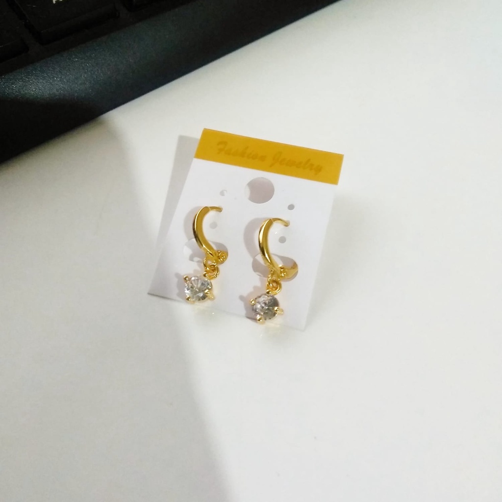 AV58 Grosir Anting Klip Juntai Permata Anting Klip Dewasa