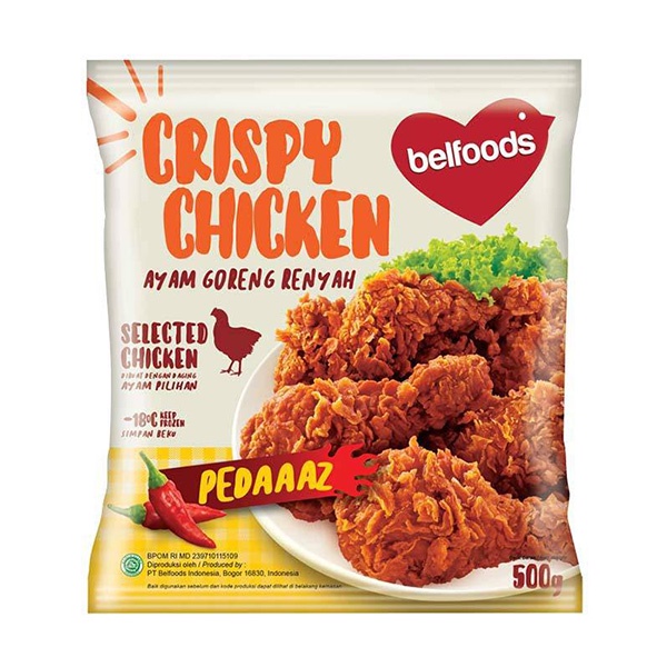 

BELFOODS AYAM GORENG RENYAH PEDAS 500 GR