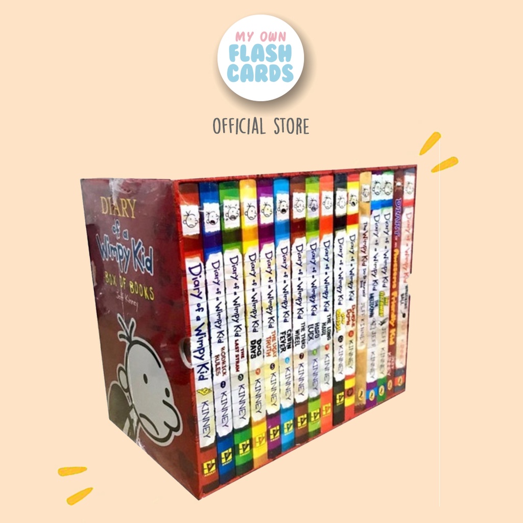 Diary of a Wimpy Kid Box Set Complete set of 16 books Children Book Imported English Buku Impor Anak