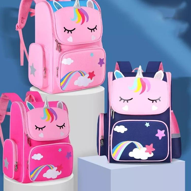 murah Tas Sekolah Dasar untuk Anak Perempuan 6-12 Tahun Tas Tangan Anak-anak Lucu 3D Kartun Ransel S