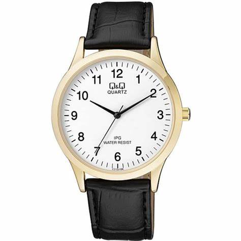 Jam Tangan Pria Casual Business Kulit Analog Original Q&amp;Q QnQ QQ C212 C212J Series