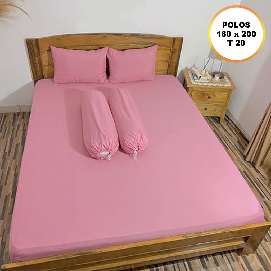 [✅COD] Set Sprei Seprei 160x200 Dan 4 Sarung Bantal Guling Homemade Katun Embos Polos Dekorasi Kamar Perlengkapan Rumah Terbaru