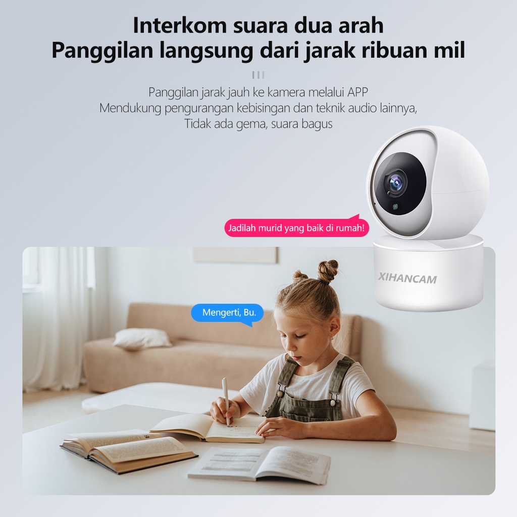 XIHANCAM IP Camera Cctv Wifi Kamera Cctv Murah 4MP Smart Cctv Wireless Kamera HP Jarak Jauh Kamera Pengintai Indoor PTZ Iot Home Automation