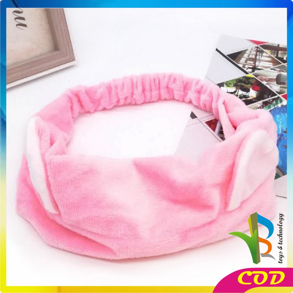 RB-C67 Bando Masker Motif Kuping Kucing Wanita Bahan Bludru / Bando Korea Facial Headband Hairband Women Aksesoris Rambut Import