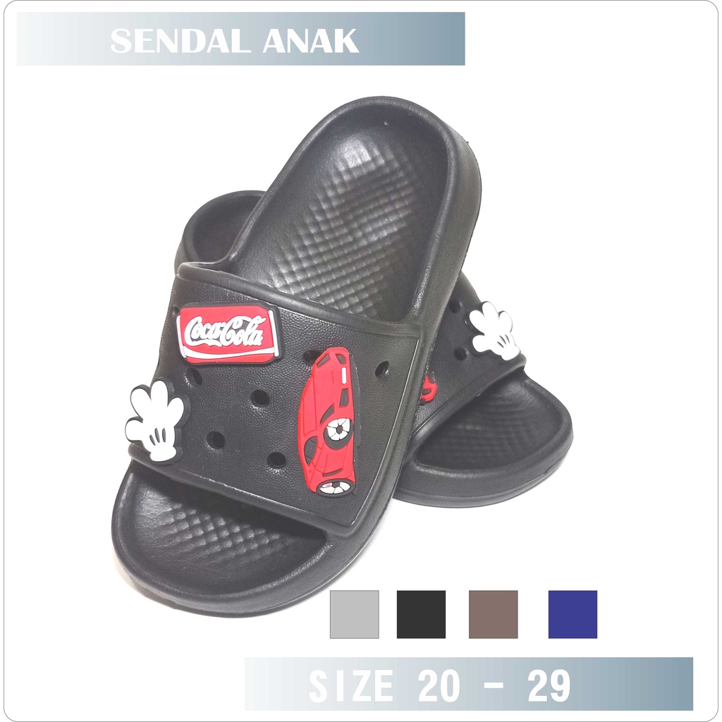 SENDAL SELOP ANAK BARU BERMOTIF / SENDAL ANAK LAKI LAKI TERBARU / SELOP ANAK UKURAN 20 - 30