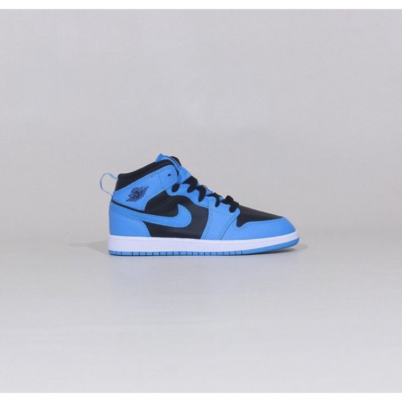 NIKE AIR JORDAN 1 MID KIDS “UNIVERSITY BLUE/BLACK"  ORIGINAL (BNWB)