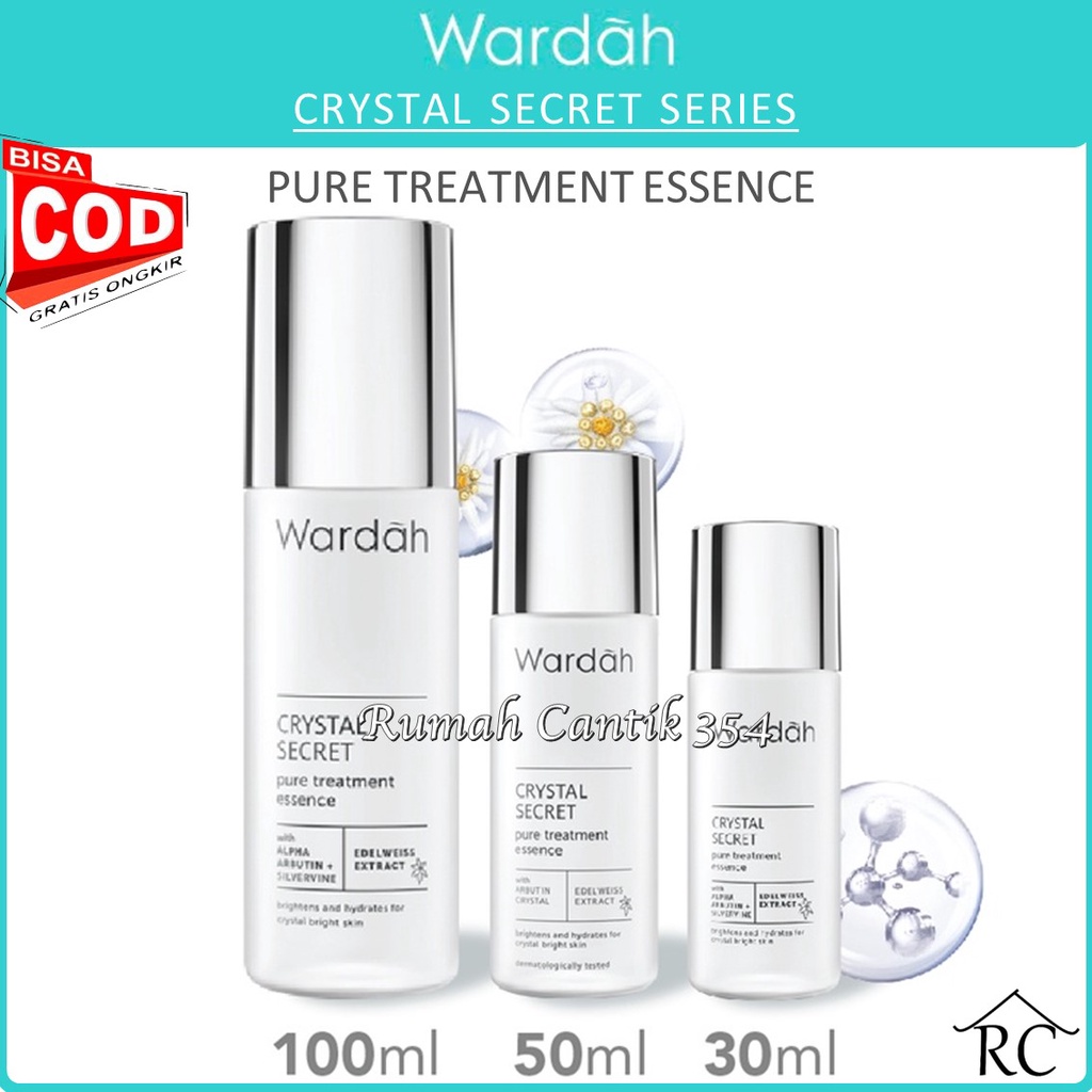 COD - Wardah Crystal Secret Pure Treatment Essence - Essence untuk mencerahkan, menghidrasi, dan skin booster - RUMAH CANTIK 354 MEDAN BEAUTY KOSMETIK SKINCARE MEDAN