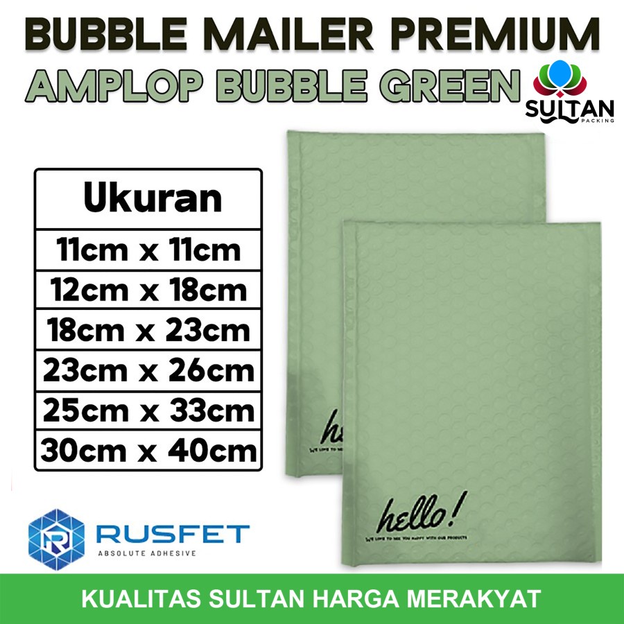 

Amplop packing bubble mailer green all size bubble mailer rusfet