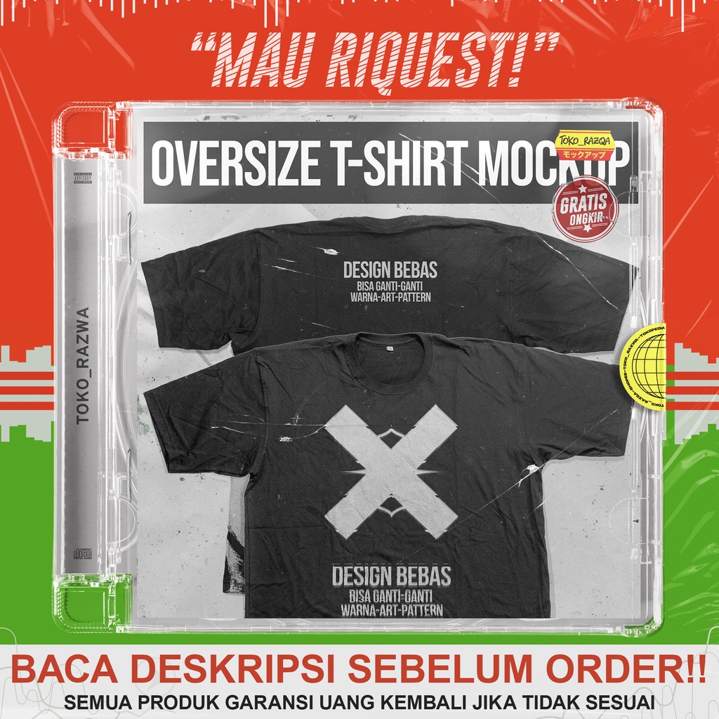 Oversize T-shirt Mockup + Folded Mockup - 140323
