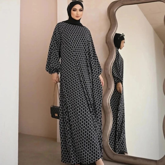 ZANZA ABAYA MOTIF TURKISH BAHAN SILK BY FATAYA COLLECTION