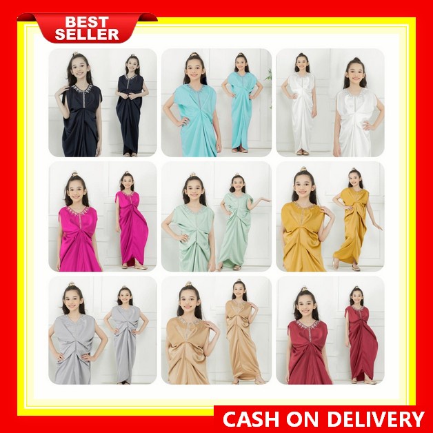 Freeya - Khalisa Kaftan Anak 6 - 12 Tahun / Kaftan Anak Lebaran 2023 / Kaftan Anak Kekinian Dress Mu
