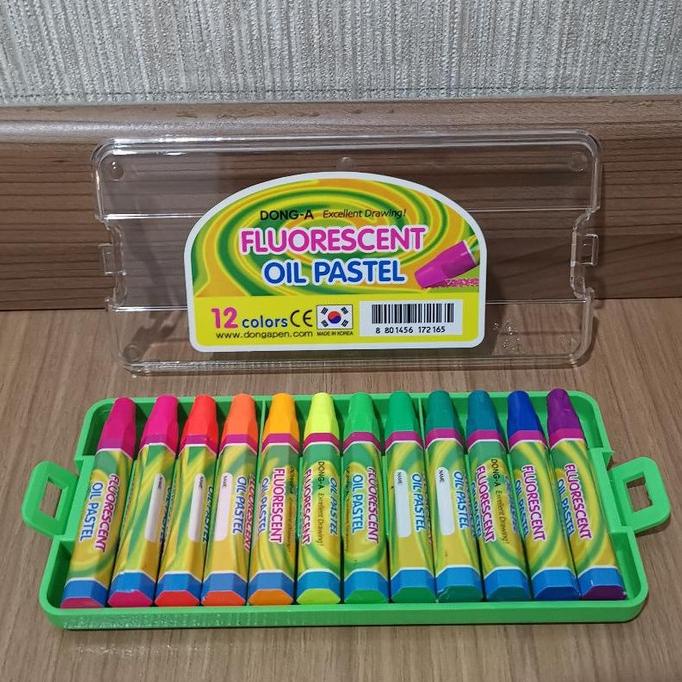 

TERMURAH Oil Pastel / Crayon Donga 12 Warna Fluorescent / Korea