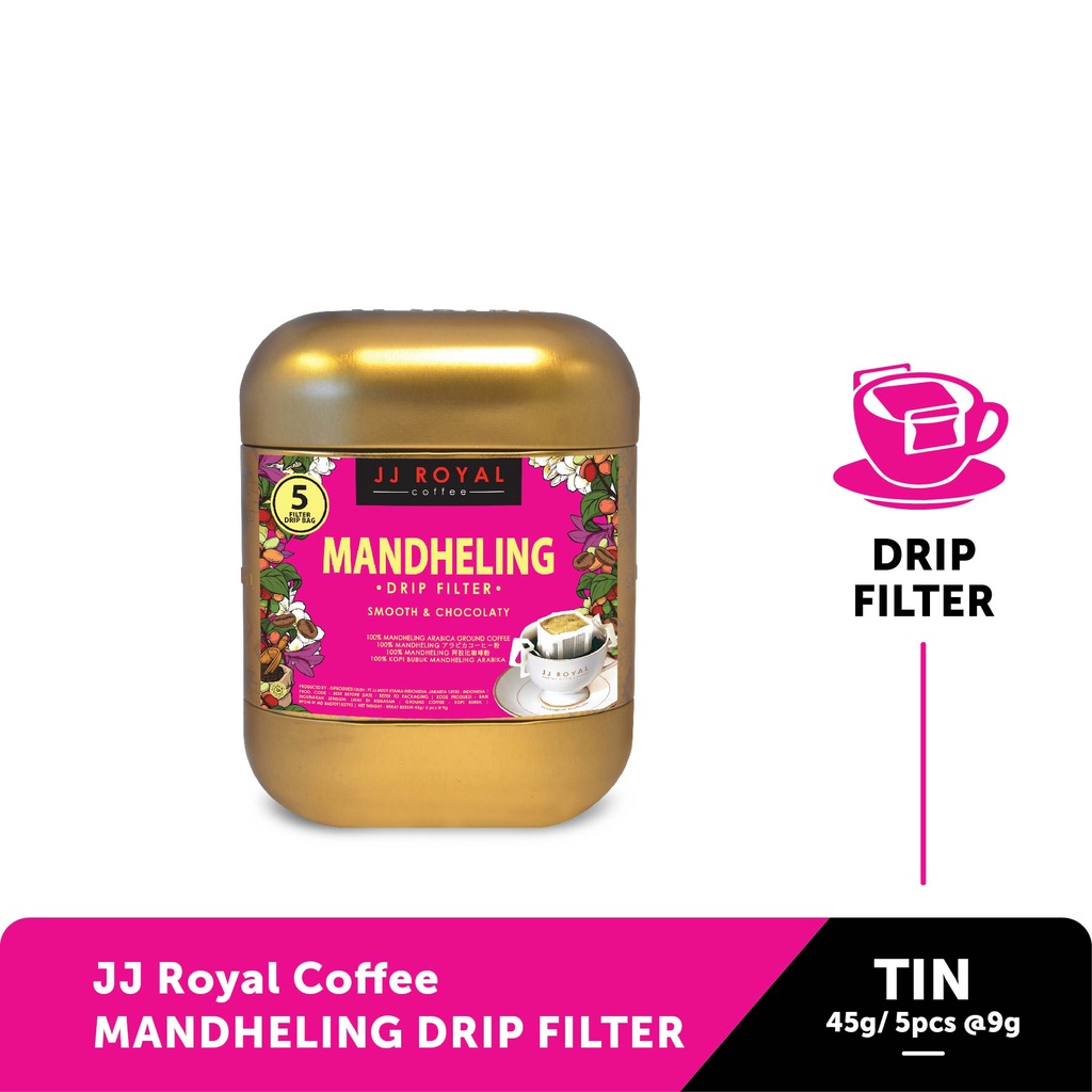

JJ Royal Coffee Mandheling Arabica Drip Tin 45 gr