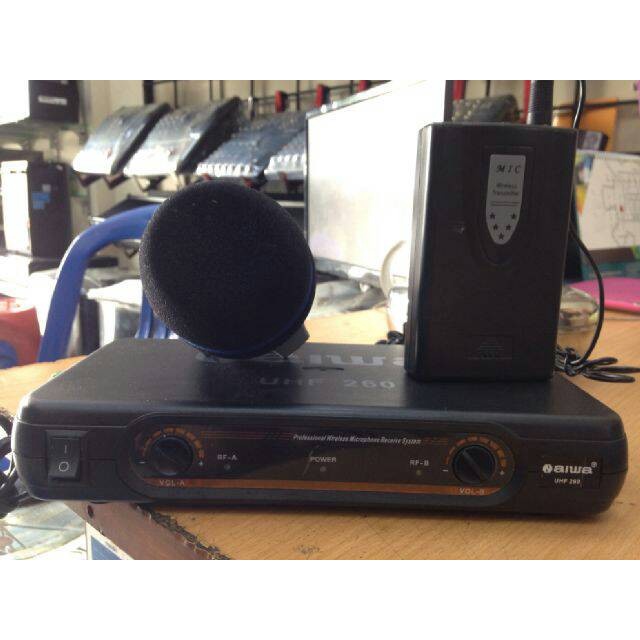 Mic Wireless Aiwa Uhf 260 ( Clip On + Pegang )