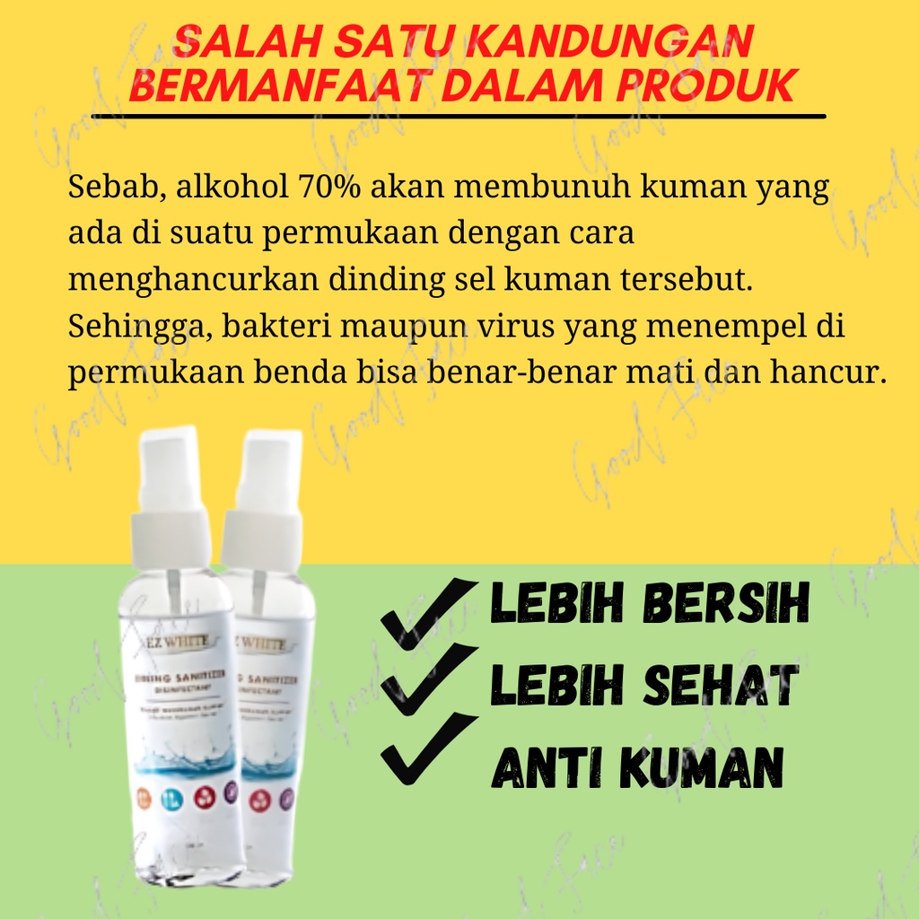 EZ WHITE DINING SANITIZER DISINFECTANT 100ML SANITIZER EZ WHITE