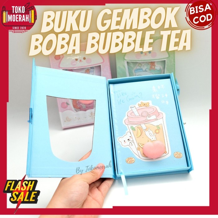 

Terlaris Buku Gembok Boba Squishy Buku Diary Lucu Imut Buku Boba Bubble Tea Cod