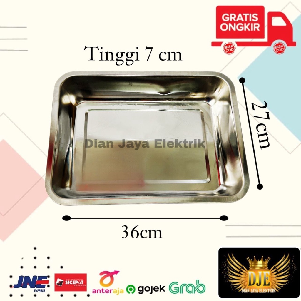 HOMEPRO baking tray nampan segi baki stainless Tinggi 7cm uk 32cm 36cm