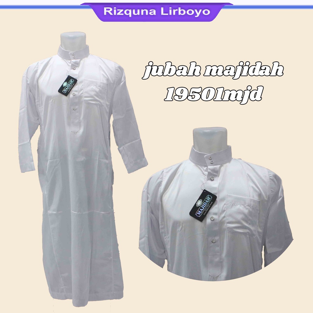 MAJIDAH JUBAH PUTIH DEWASA JUBAH SIMPLE MURAH GAMIS PRIA DEWASA