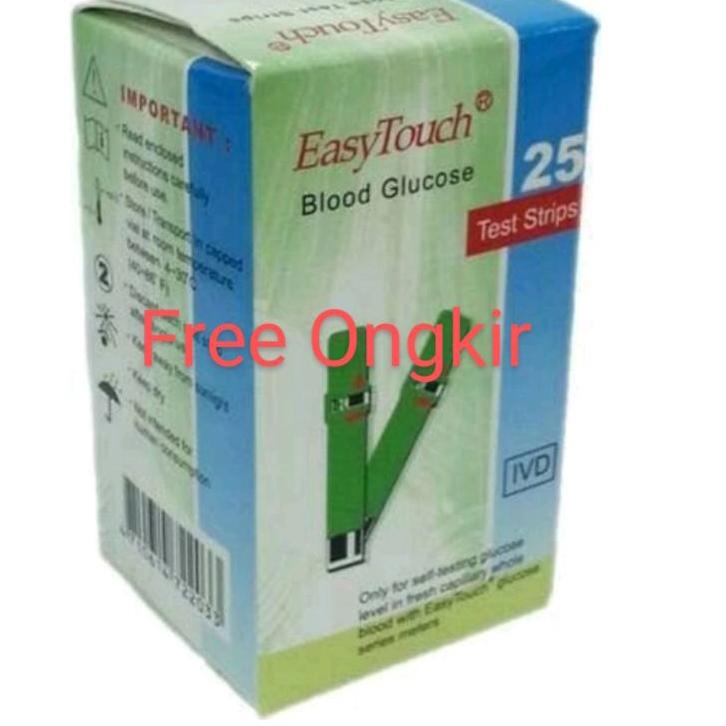 ☟ Free Ongkir Strip gula darah easy touch / strip glucose easy touch / alat cek gula darah / alat tes gula darah ✵