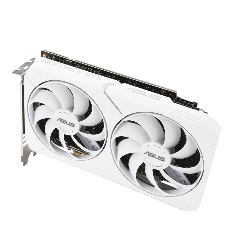 VGA ASUS GeForce RTX 3060 DUAL WHITE OC 8GB GDDR6 | RTX3060 8GB DDR6